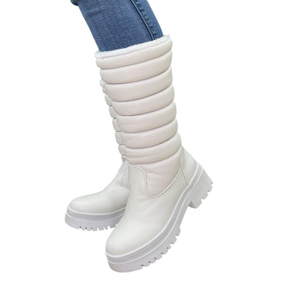 ESQUIMAL CREMALLERA BASE CUERO BLANCO