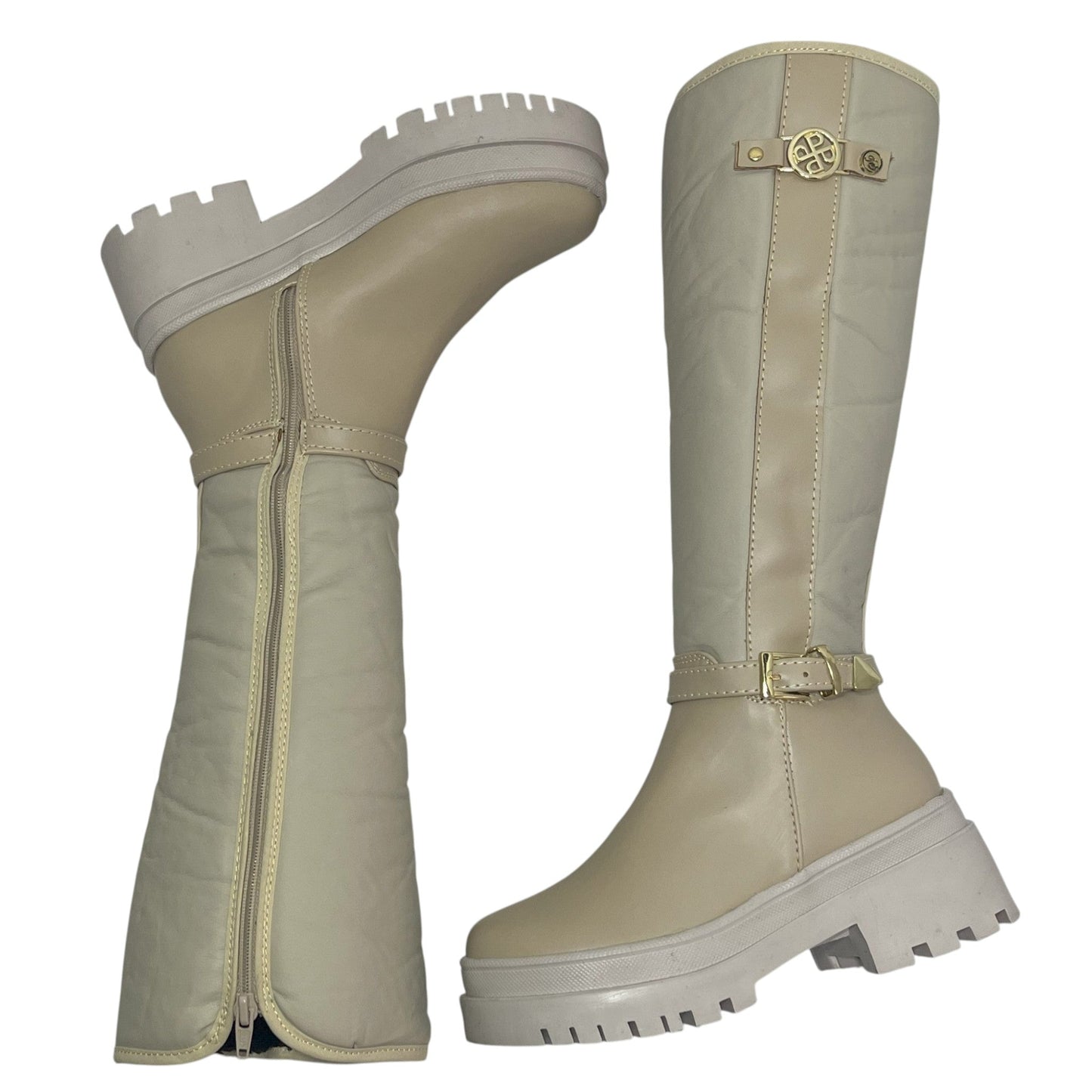 GLACIAR PLATAFORMA BASE CUERO BEIGE