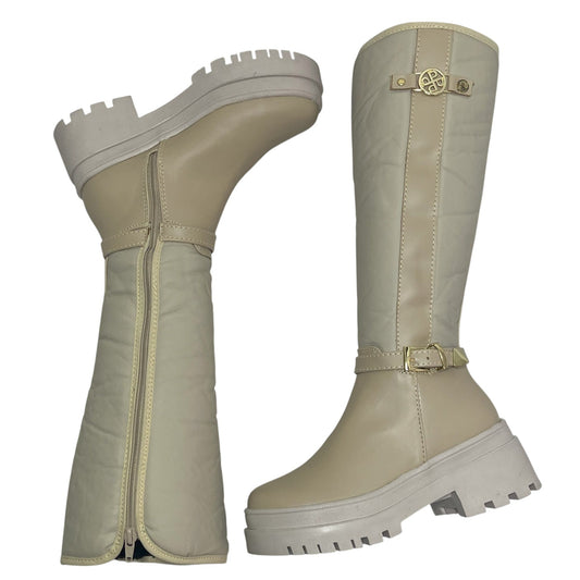 GLACIAR PLATAFORMA BASE CUERO BEIGE