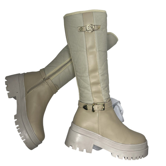 GLACIAR PLATAFORMA BASE CUERO BEIGE