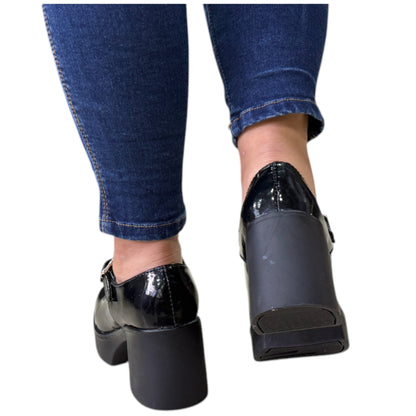 Zapato tacón 5.5 cm Negro charol Mafalda