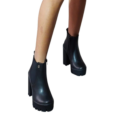 PARIS BASE CUERO NEGRO