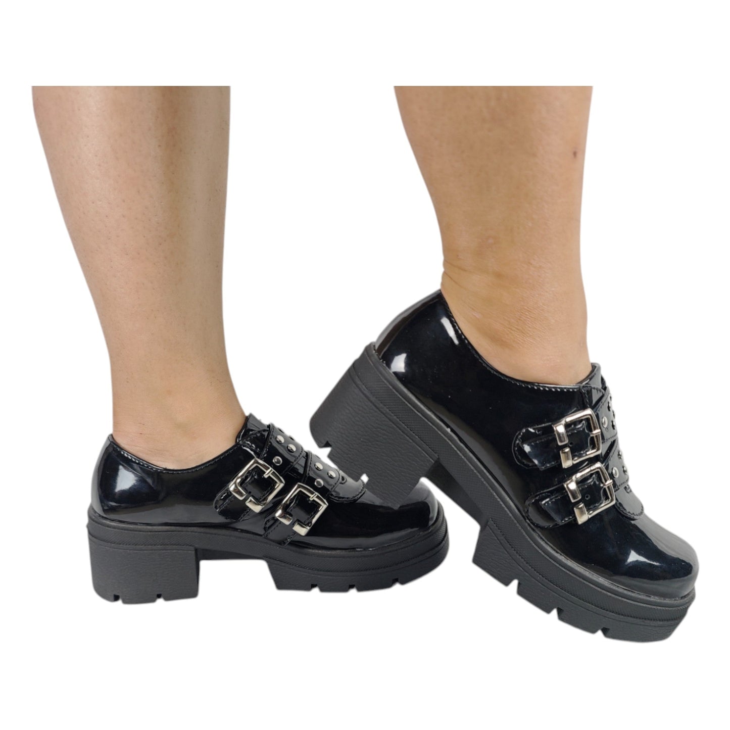 Zapato plataforma Negro charol Yuly