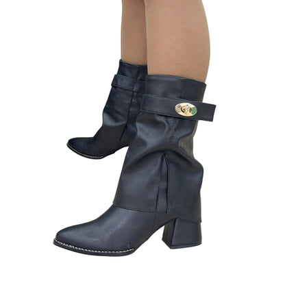 BOTIN KASRD BASE CUERO NEGRO