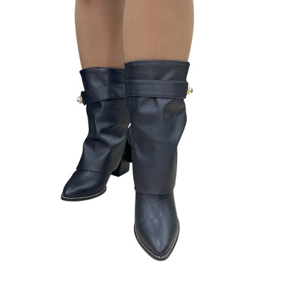 BOTIN KASRD BASE CUERO NEGRO