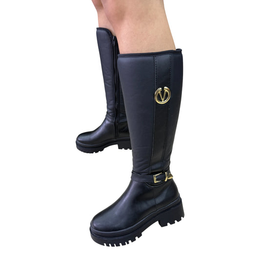 GLACIAR 2 PLATAFORMA BASE CUERO NEGRO