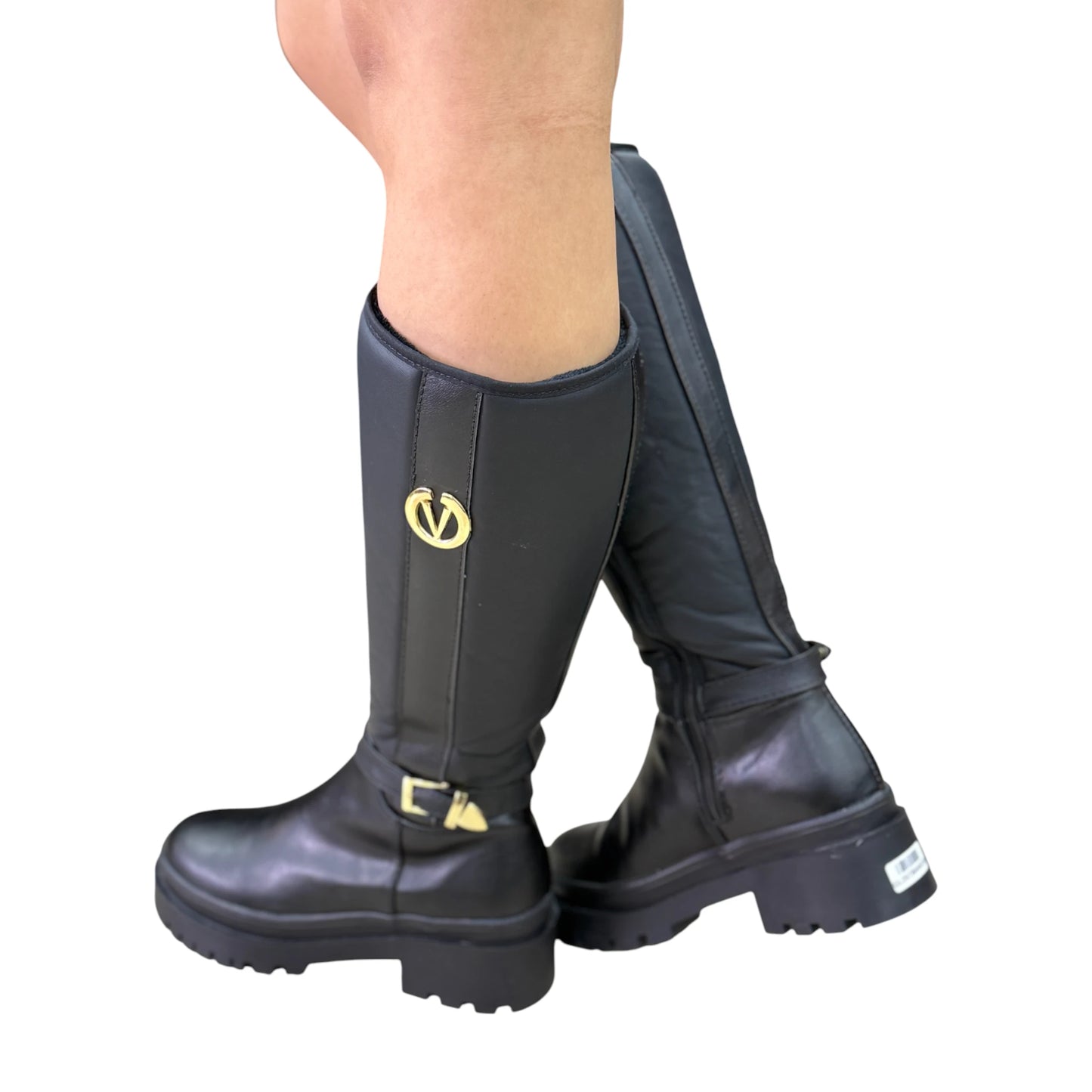 GLACIAR 2 PLATAFORMA BASE CUERO NEGRO