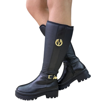 GLACIAR 2 PLATAFORMA BASE CUERO NEGRO