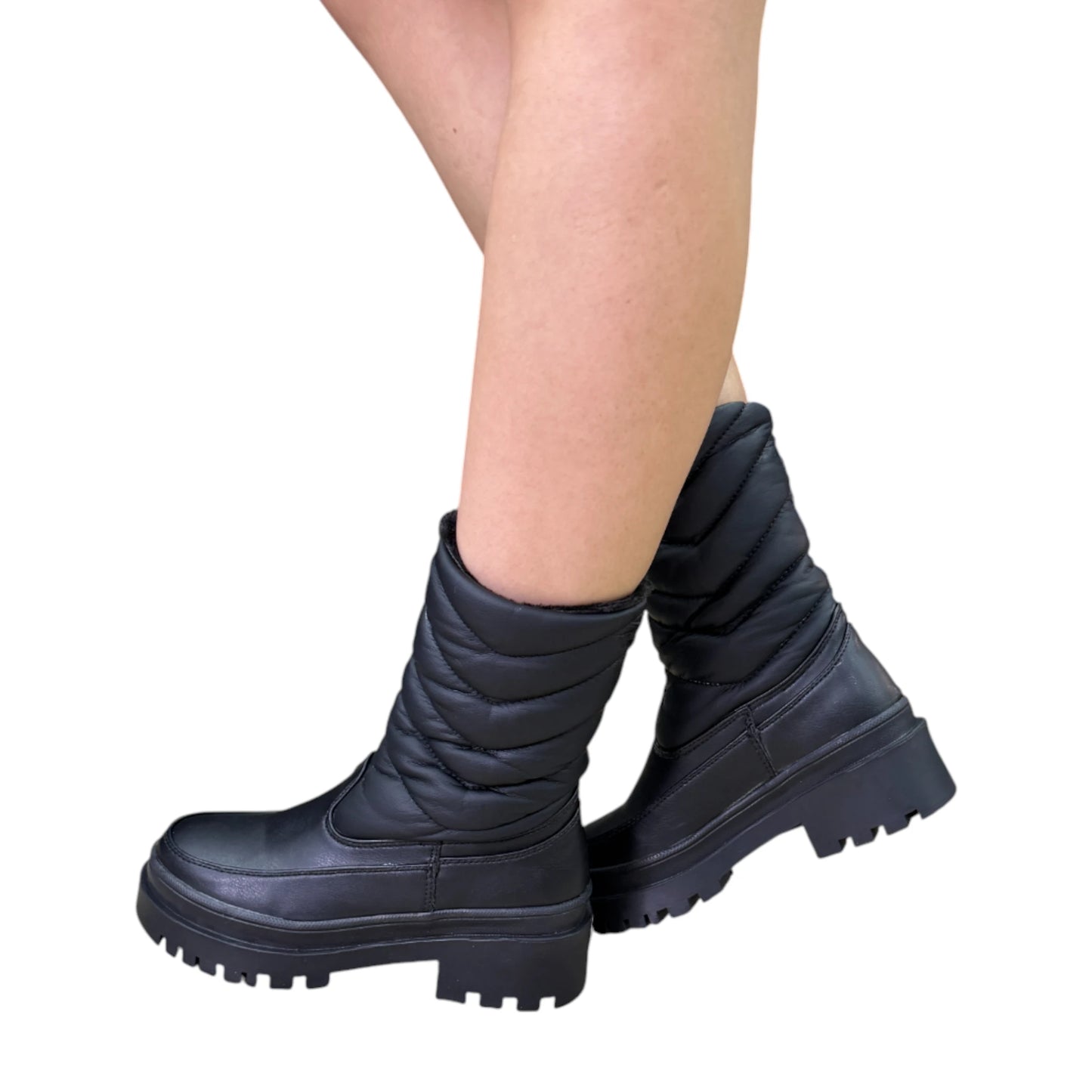 BOTIN ESQUIMAL BASE CUERO NEGRO