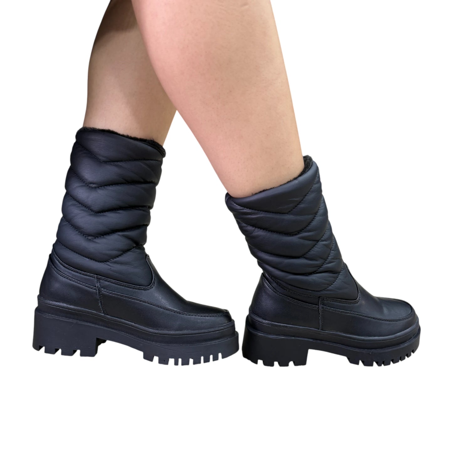 BOTIN ESQUIMAL BASE CUERO NEGRO