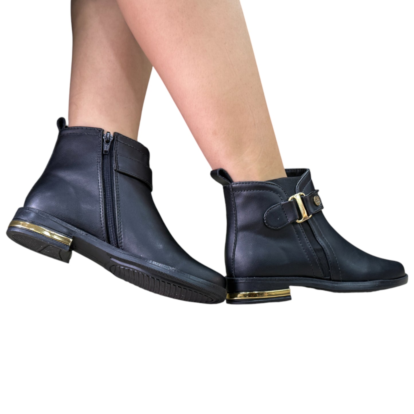 Botín Tatiana Negro Caña Corta Plano