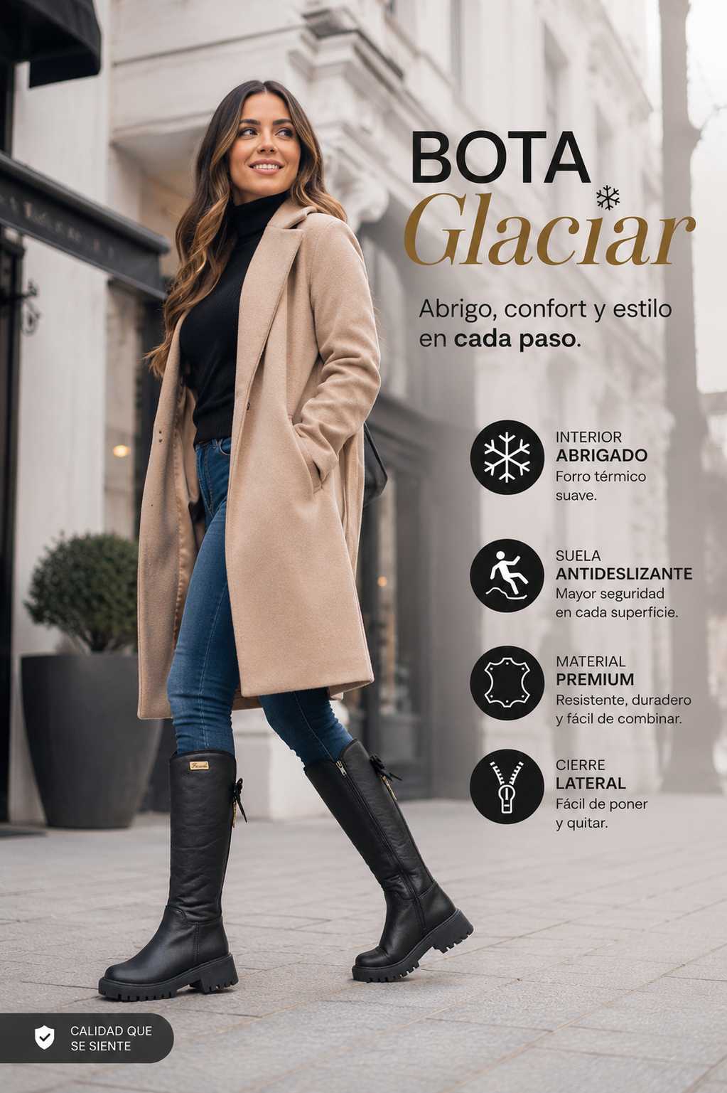 GLACIAR BASE CUERO NEGRO